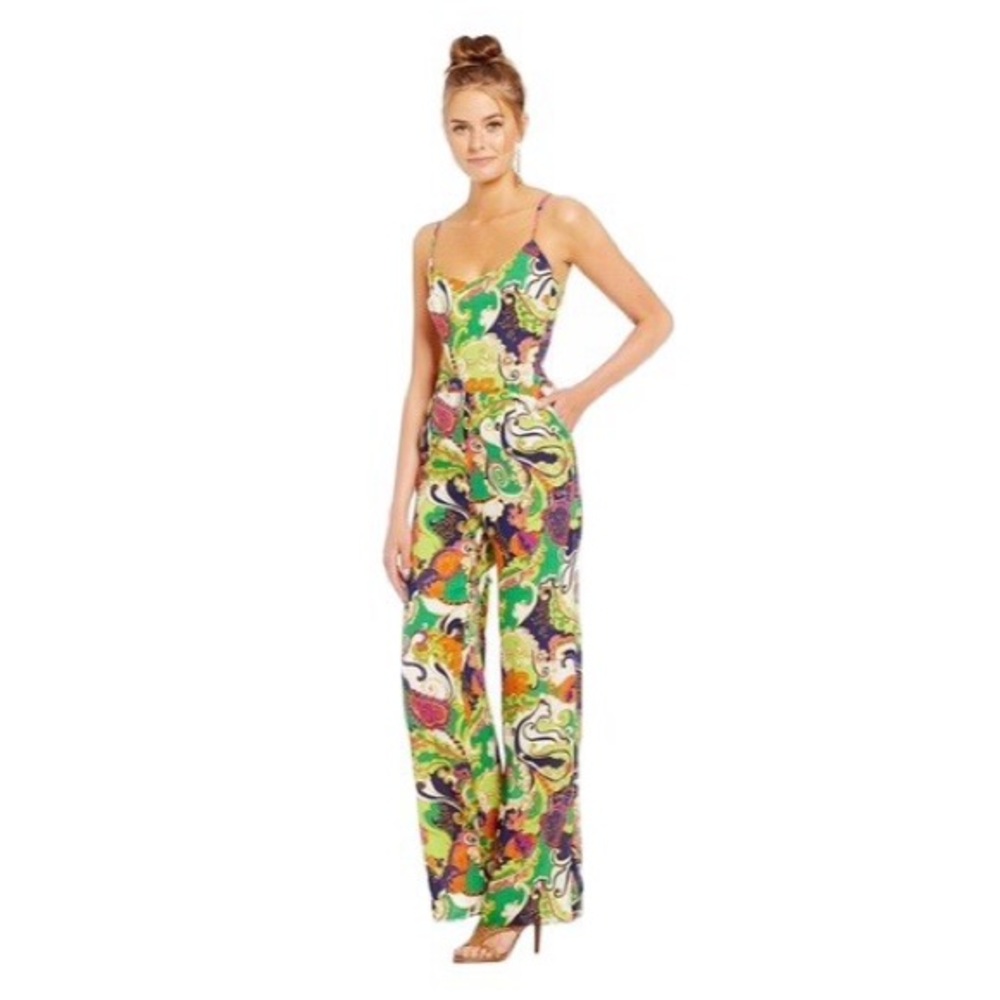 Trina Turk Floral Silk Jumpsuit